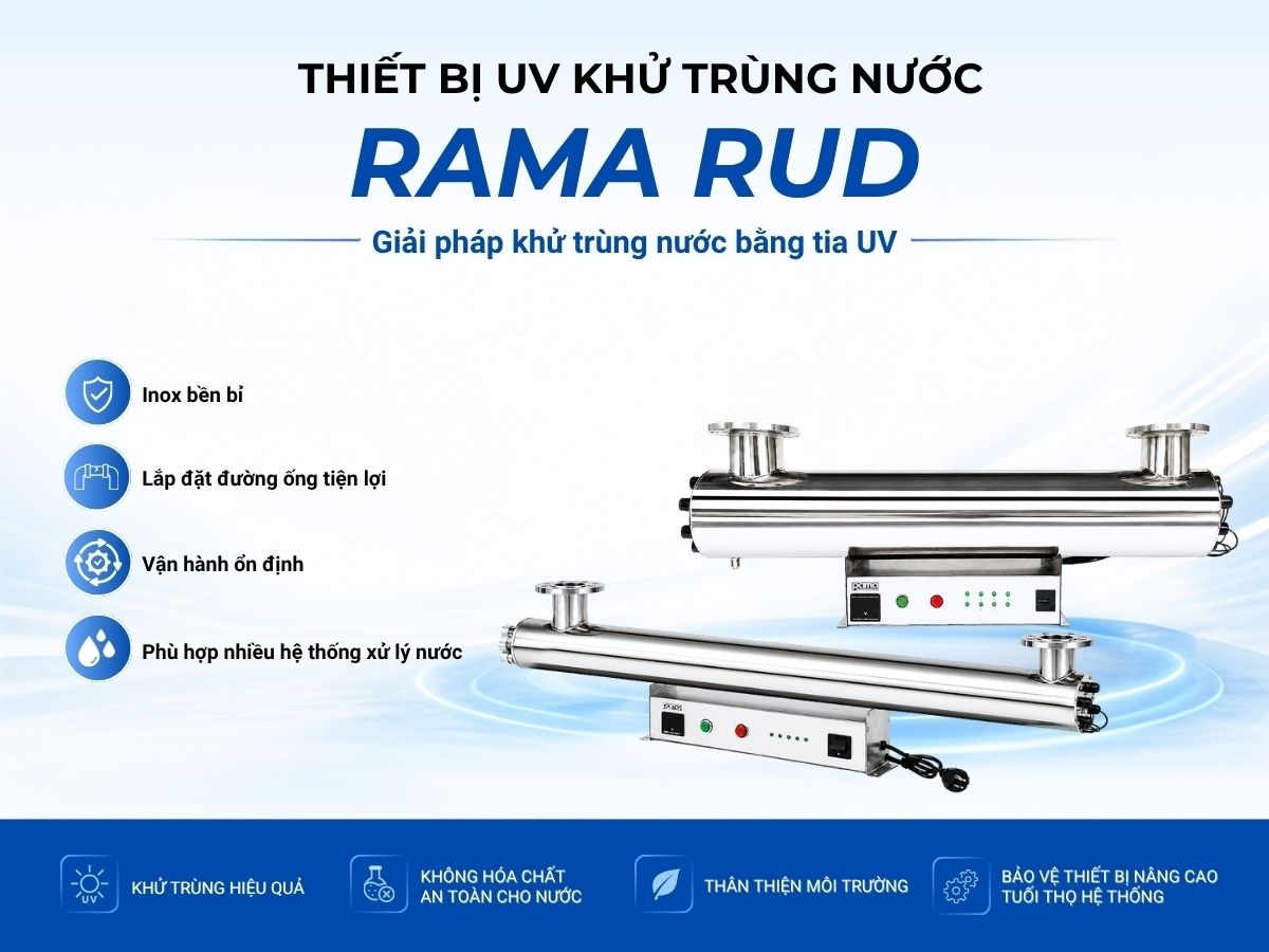 Thiết bị UV diệt khuẩn nước RUD-1B150W – Giải pháp khử trùng nước thải bằng công nghệ UV