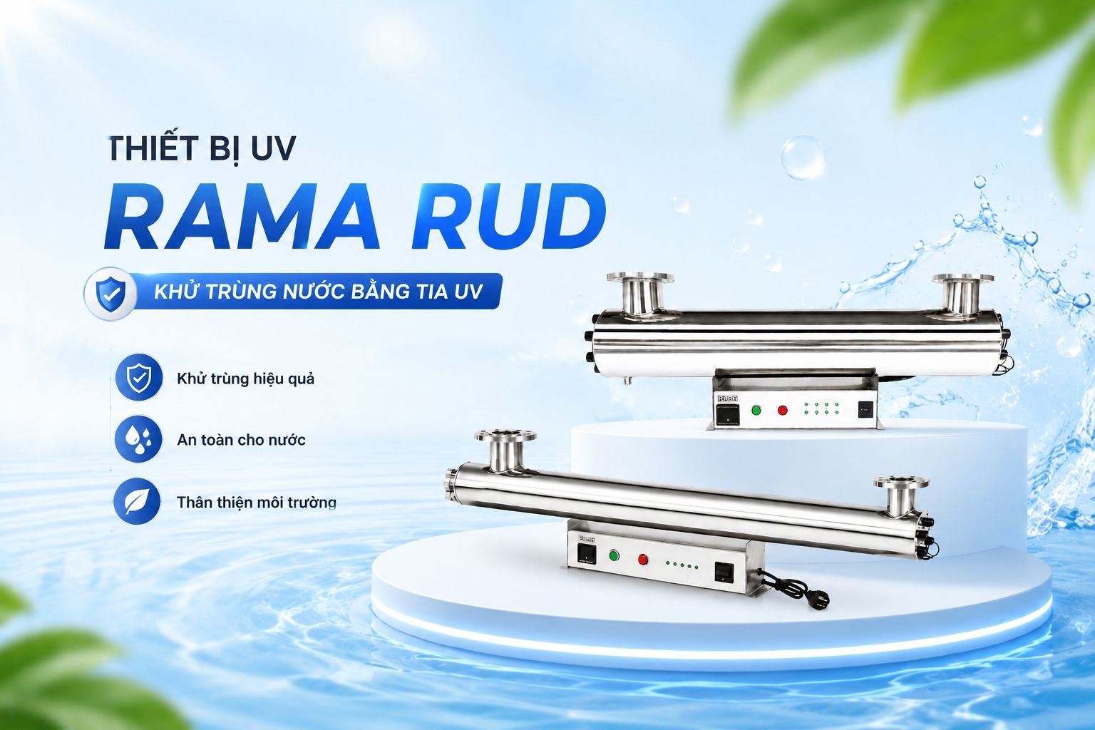 Thiết bị UV khử trùng nước sản xuất Rama RUD-6B80W