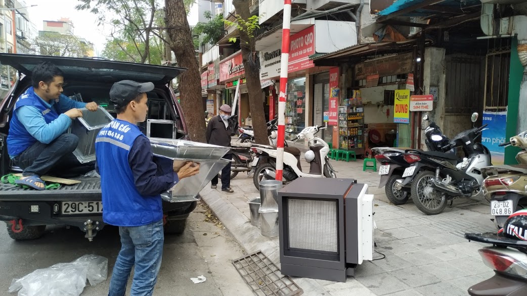 Xử lý khói dầu mỡ cho quán bún chả tại Hà Nội