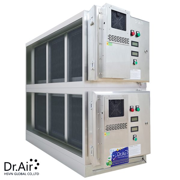 Máy lọc tĩnh điện công nghiệp vỏ inox Dr.Air KT24000i xử lý khói bếp công nghiệp