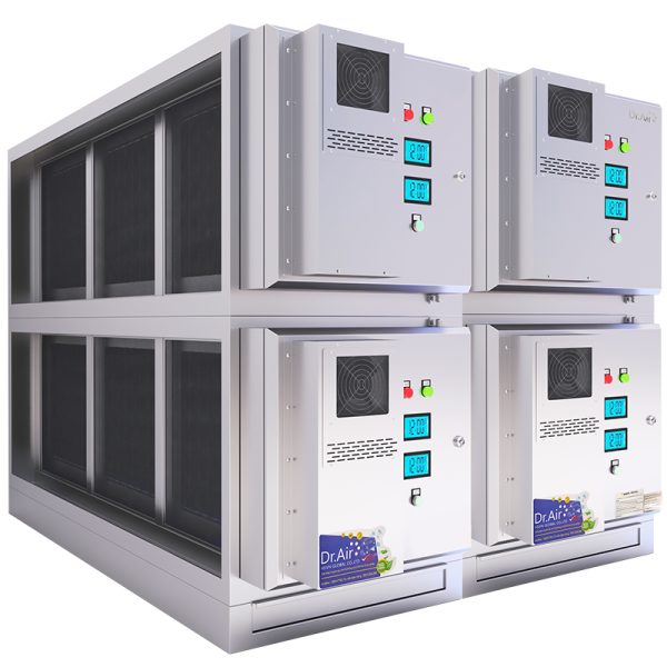 Máy lọc tĩnh điện công nghiệp inox Dr.Air KT 48000i xử lý khói bếp khách sạn