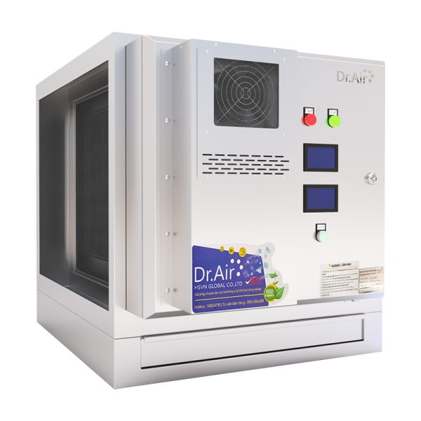 Máy lọc tĩnh điện công nghiệp vỏ inox Dr.Air KT6000i xử lý khói bếp nhà hàng