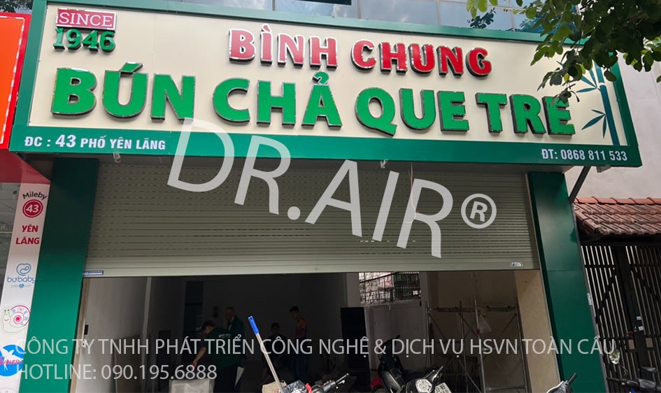 Cách quán bún chả tại Yên Lãng, Hà Nội khử sạch mùi khói bếp nướng thịt